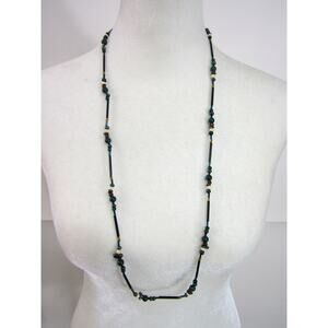 Multi Color Bead Necklace 30" Boho Cottagecore Retro Grunge Hippie‎ Whimsigoth